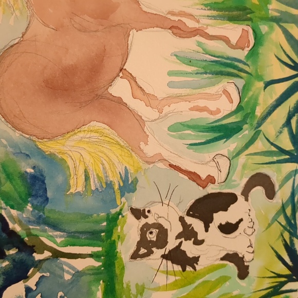 Hand signed original watercolor painting "New Colt" - Picture 5 of 7